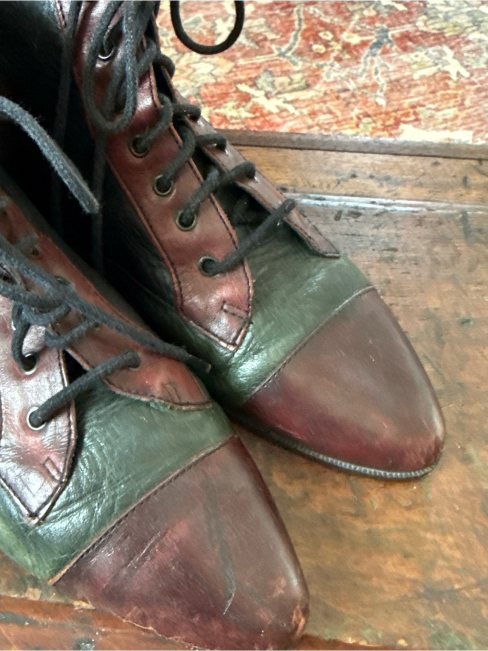 Vintage Boho ankle boots leather size 9